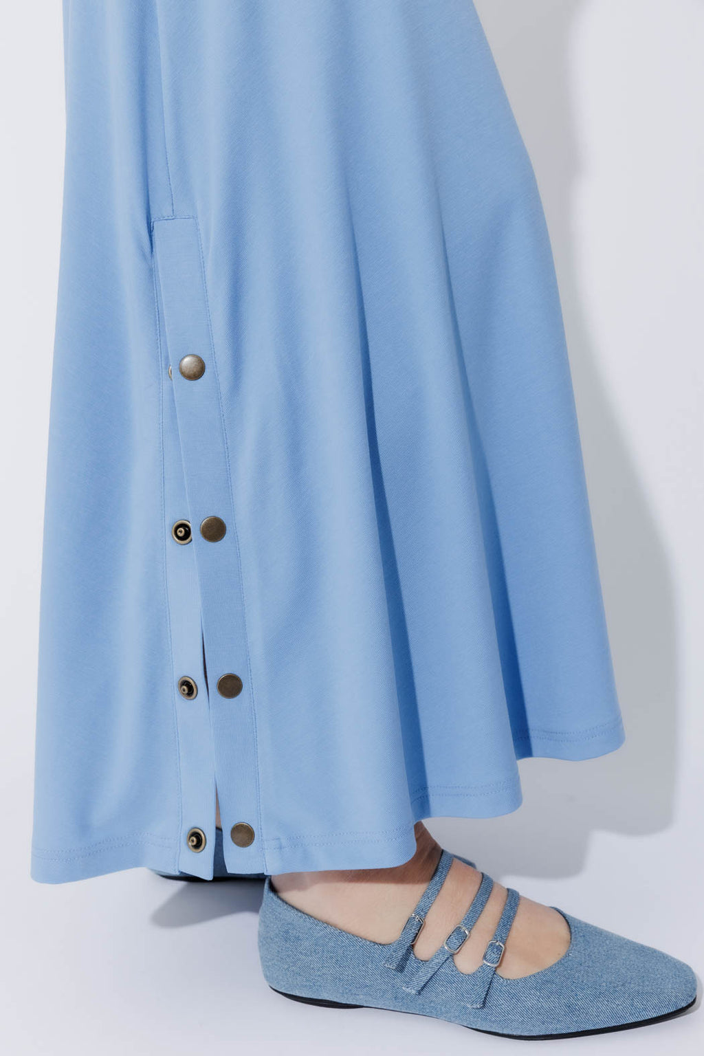 Cornflower Tencel Stud Skirt