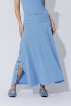 Cornflower Tencel Stud Skirt