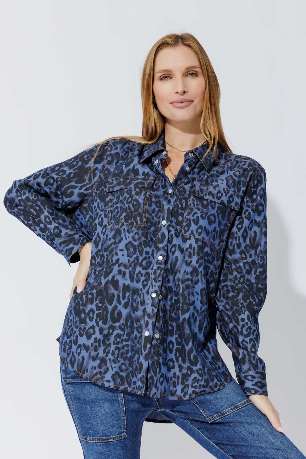 Denim Animal Cargo Shirt