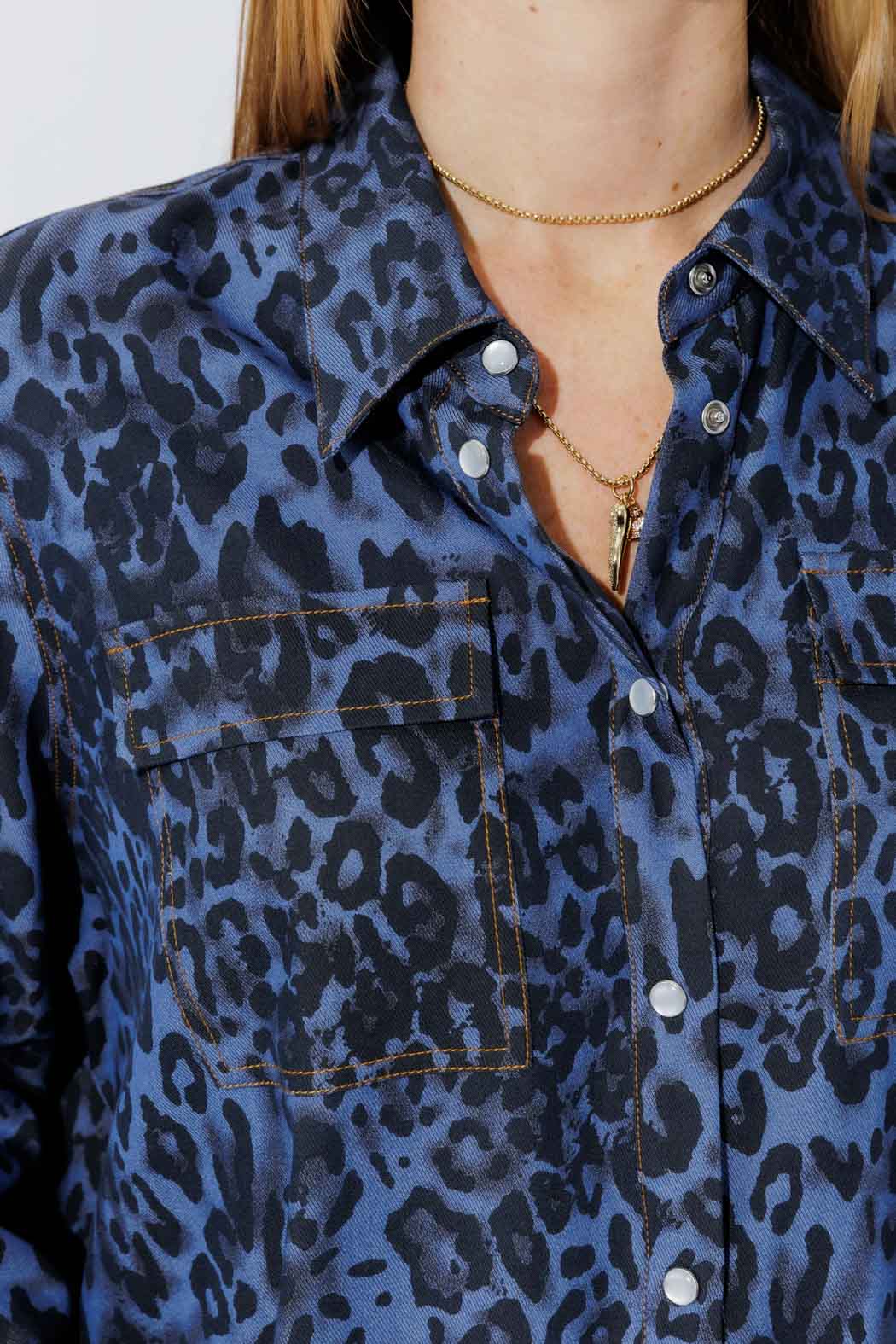 Denim Animal Cargo Shirt