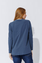 Navy Stripe Sleeve T-Shirt