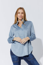 Blue Suede Blogger Shirt
