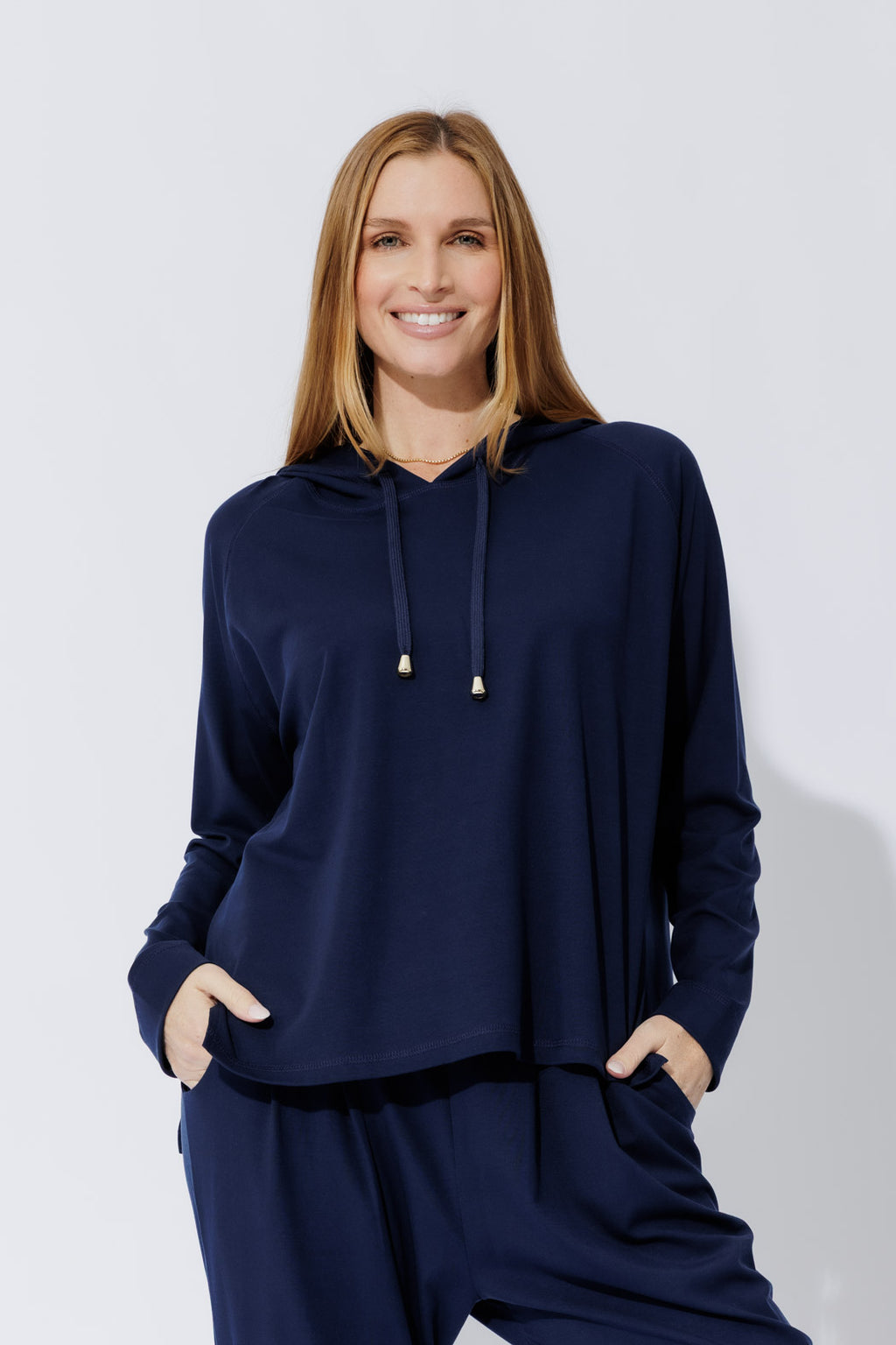 Navy Tencel Hoodie