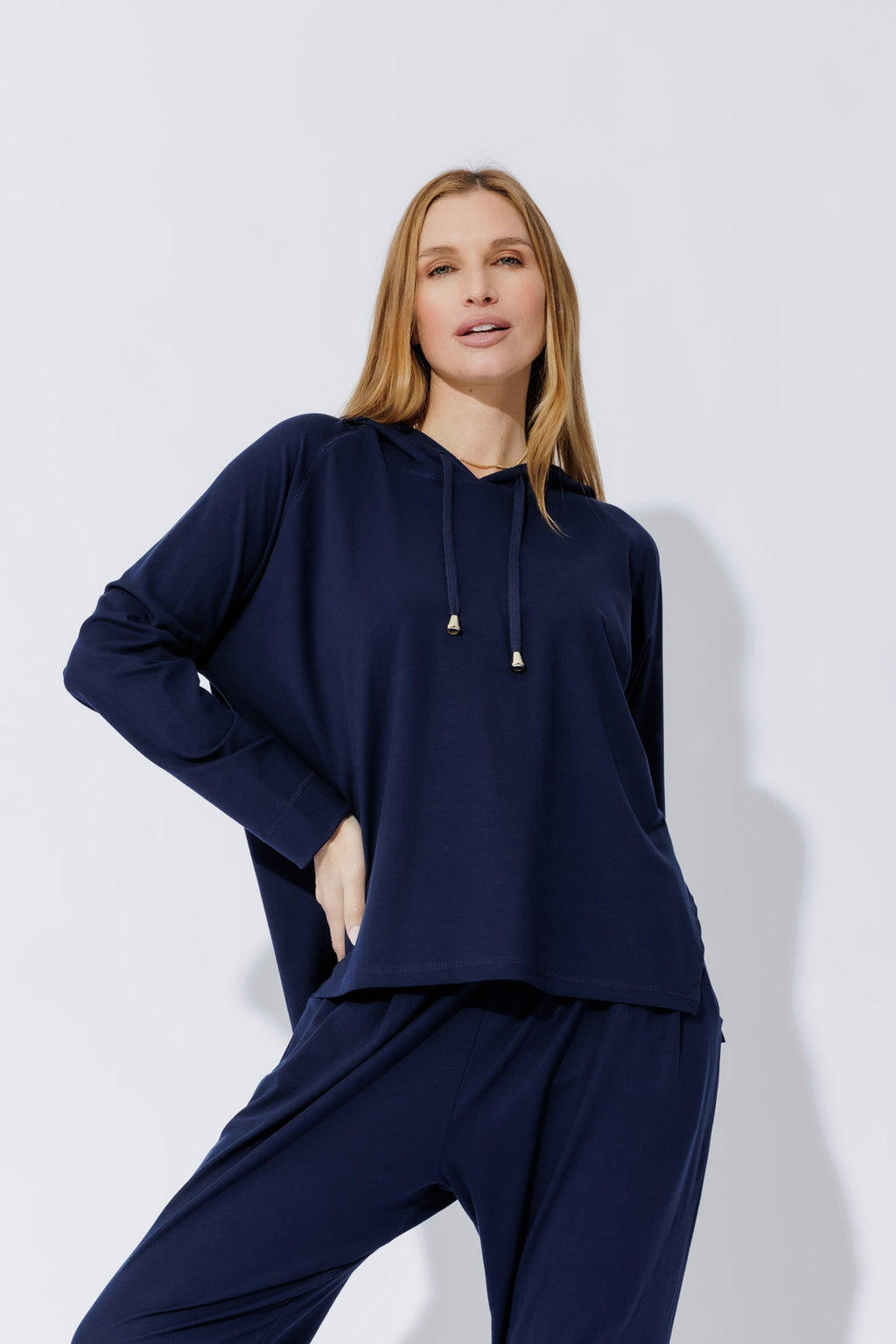 Navy Tencel Hoodie