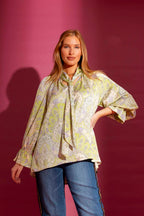Green Paisley Victoria Blouse