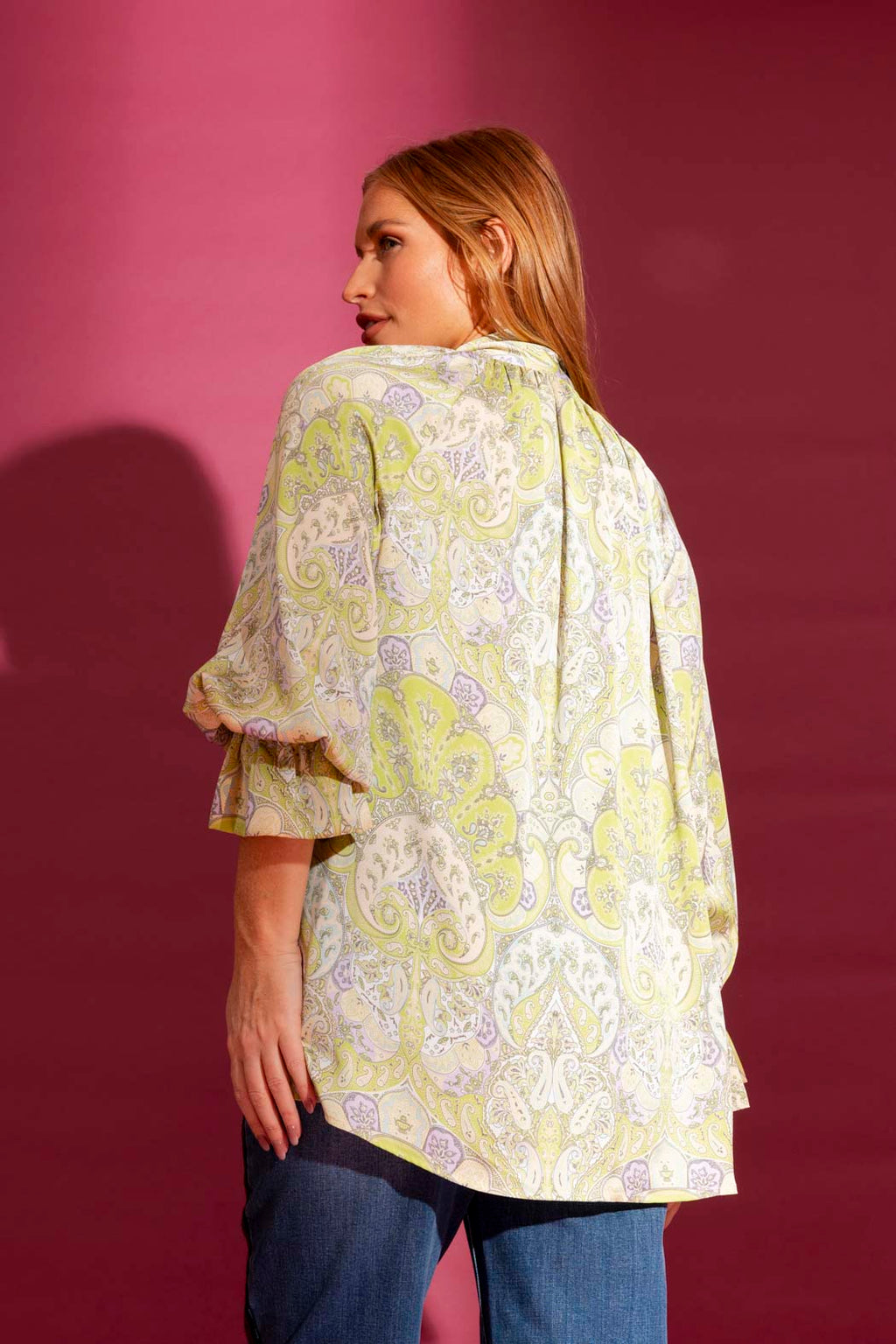 Green Paisley Victoria Blouse