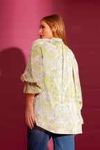 Green Paisley Victoria Blouse