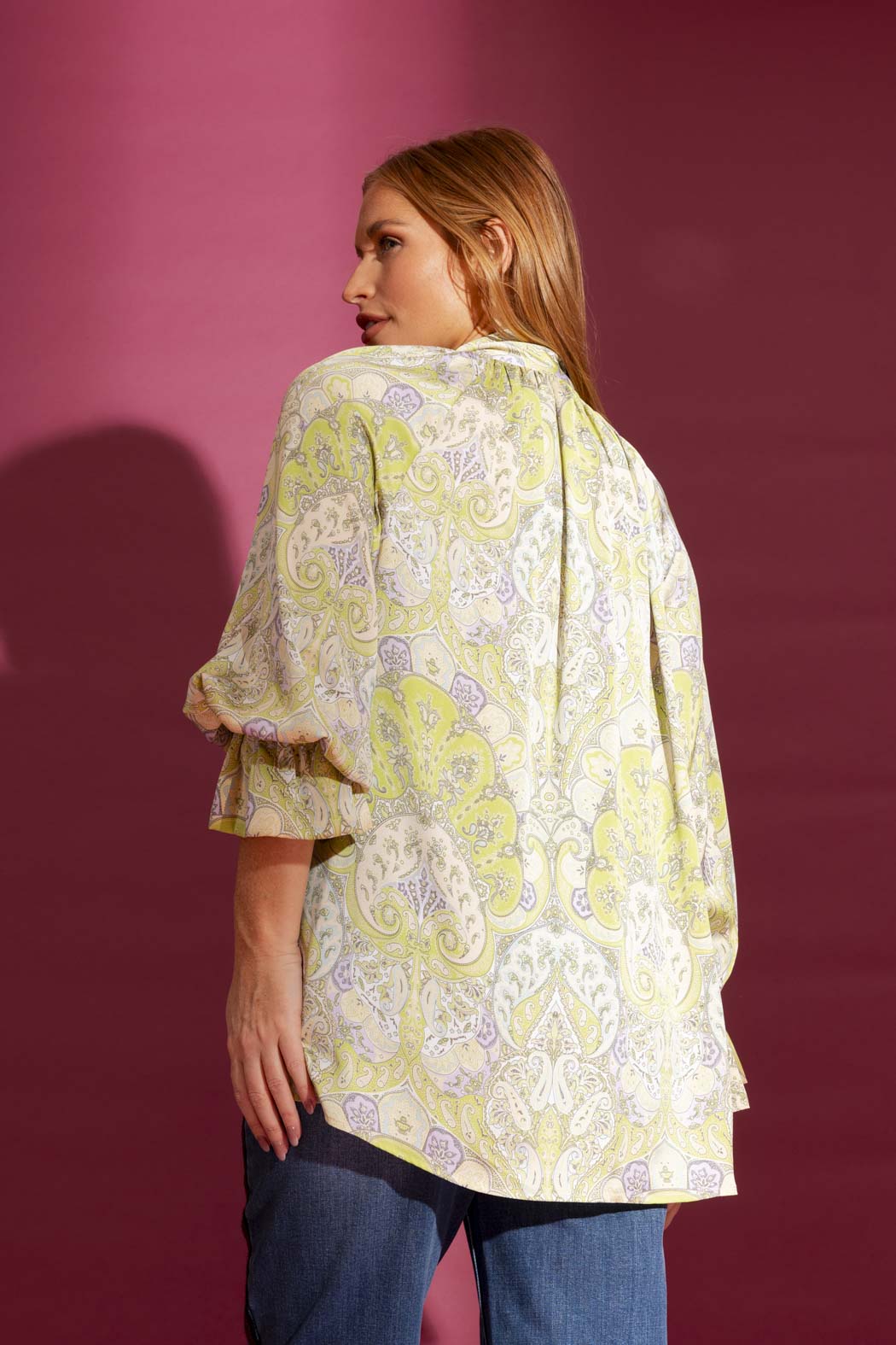 Green Paisley Victoria Blouse