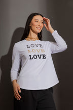 White Love Long Sleeve Tee