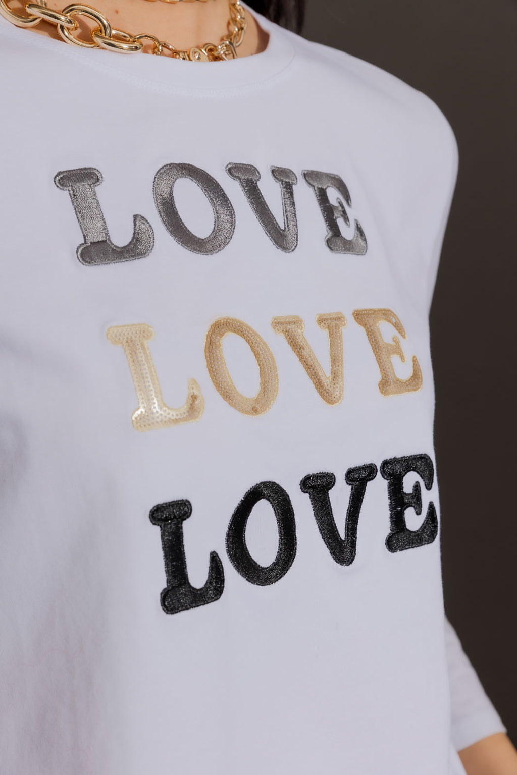 White Love Long Sleeve Tee