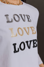 White Love Long Sleeve Tee