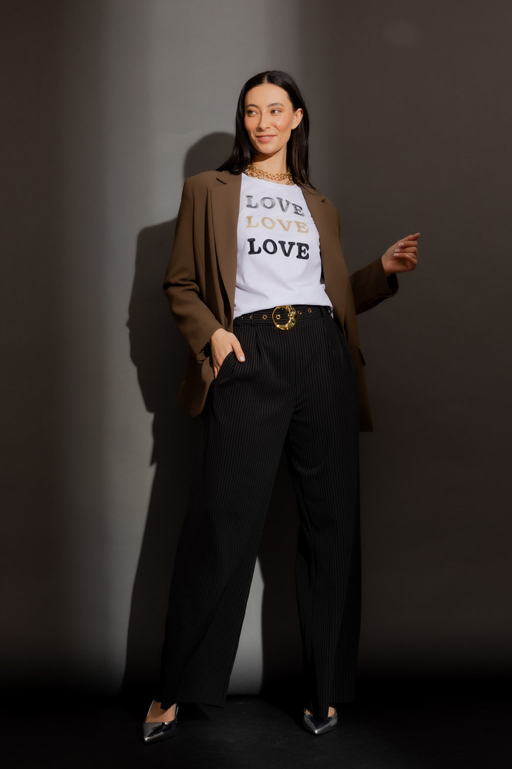 White Love Long Sleeve Tee