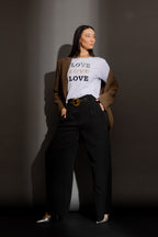 White Love Long Sleeve Tee