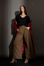 Black V Neck Long Sleeve Tee