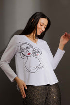 White Infinity Long Sleeve Tee