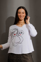 White Infinity Long Sleeve Tee