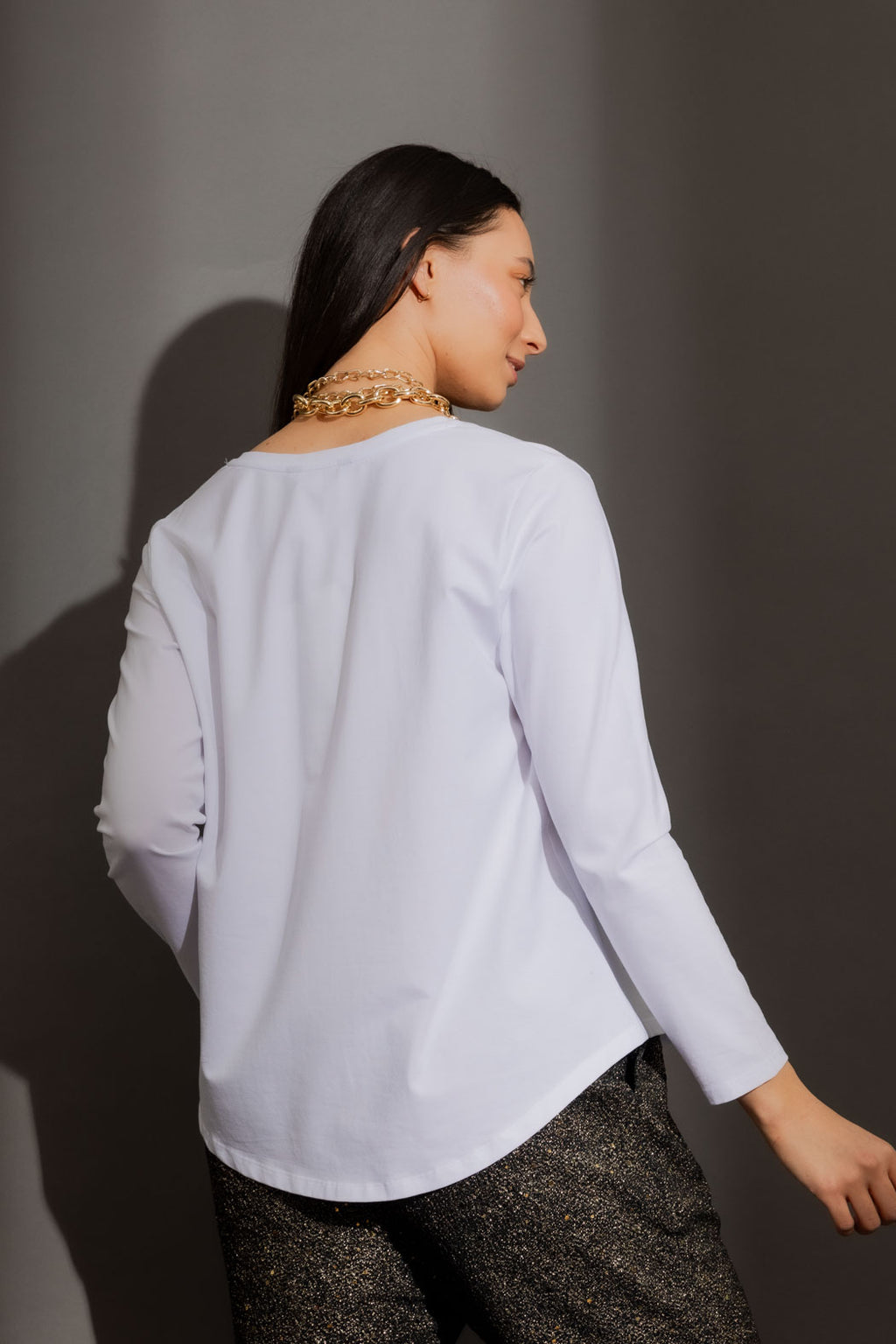 White Infinity Long Sleeve Tee