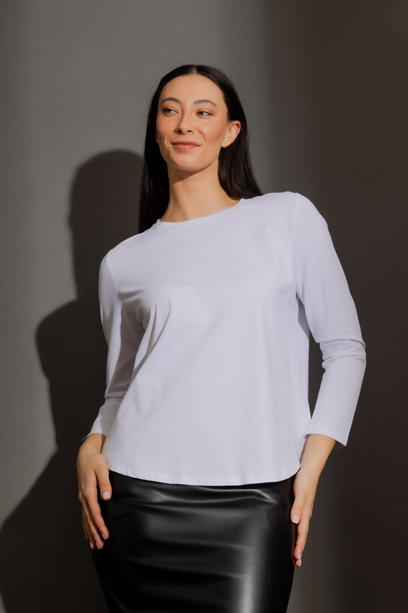 White Crew Neck Tee