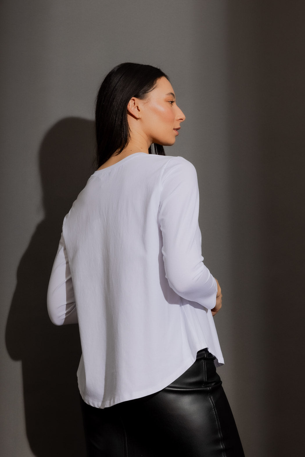 White Crew Neck Tee