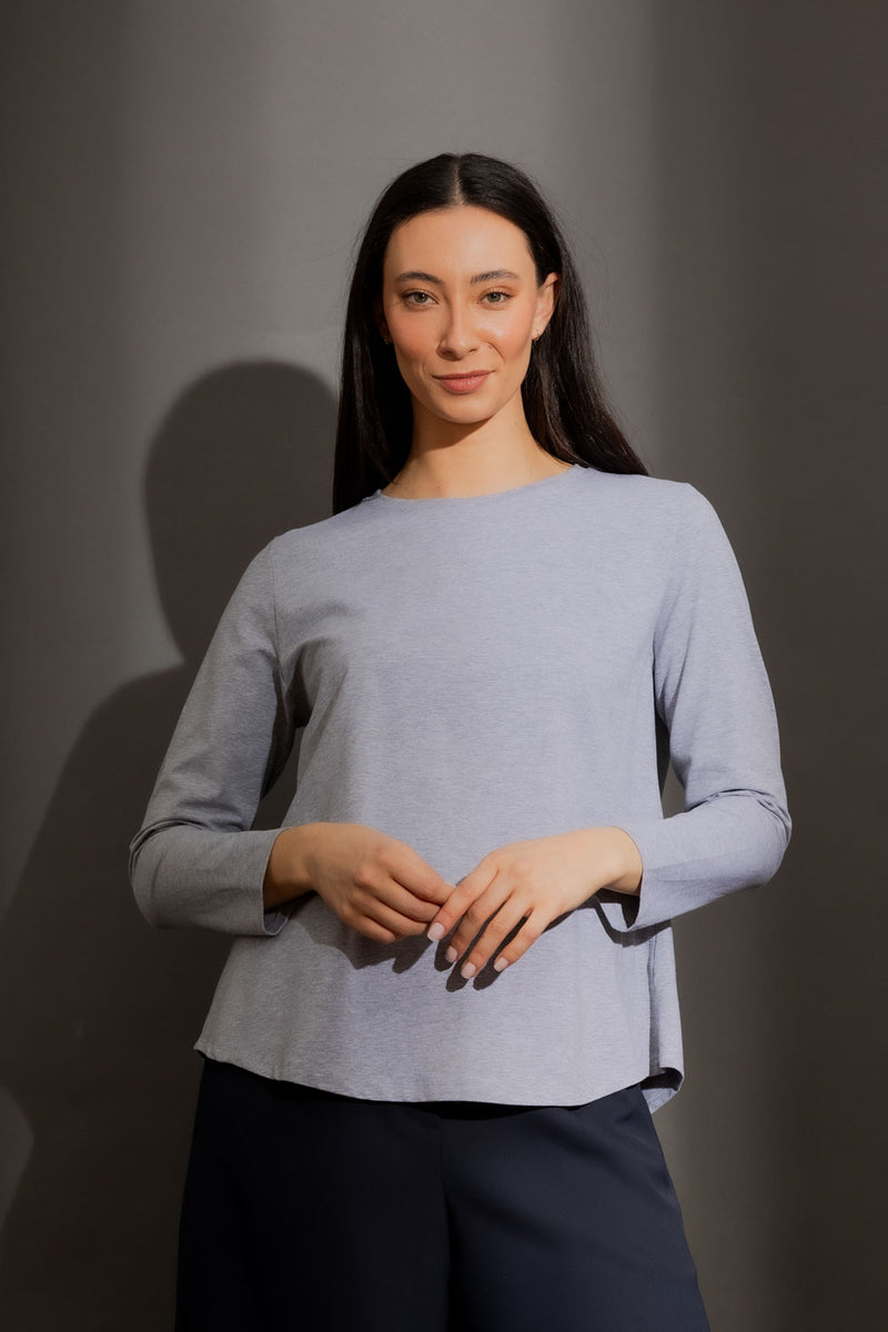 Grey Crew Neck Tee