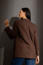 Mocha Ponte Oversized Blazer