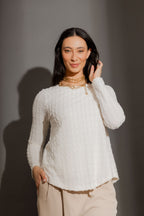Ivory Knit Bell Top