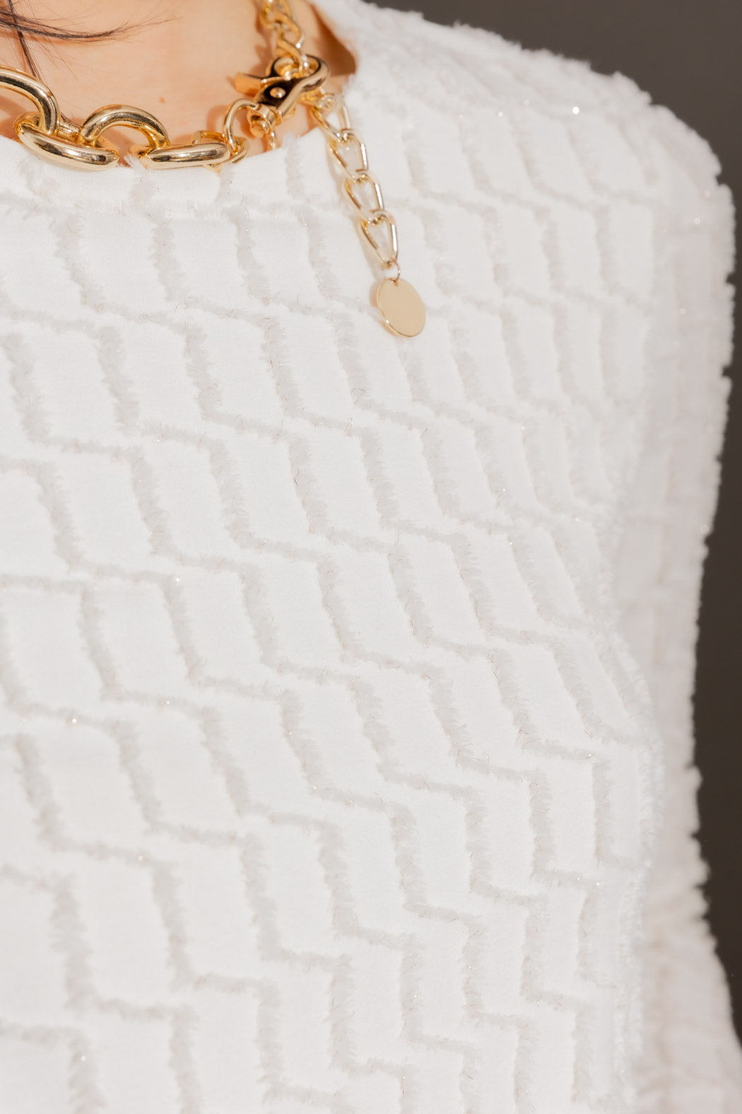 Ivory Knit Bell Top