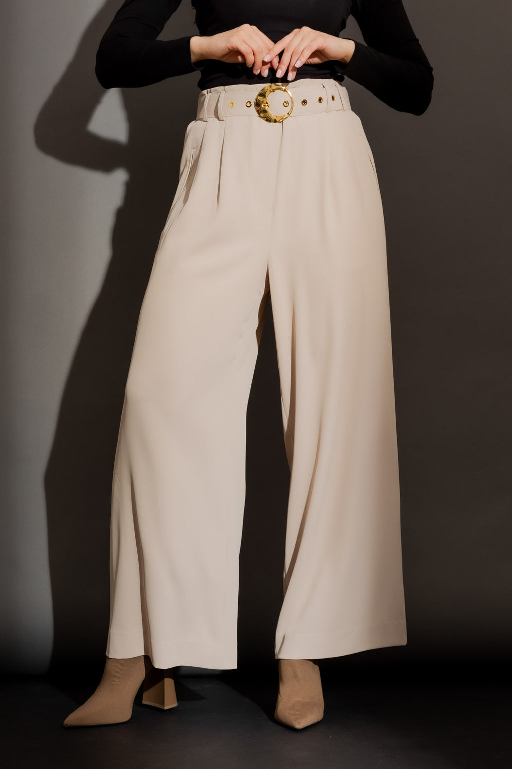 Sand Euro Cleo Belt Pant