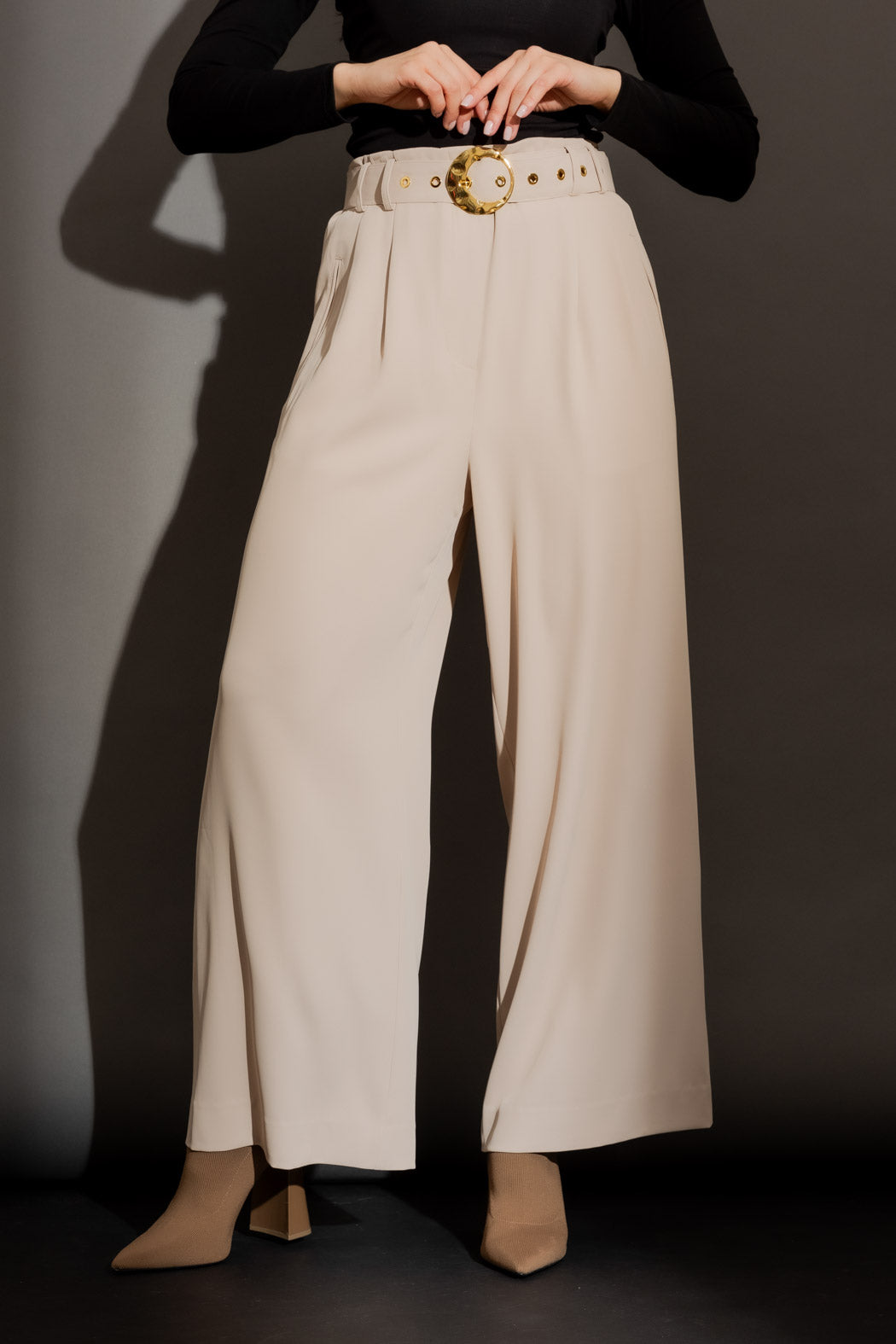Sand Euro Cleo Belt Pant