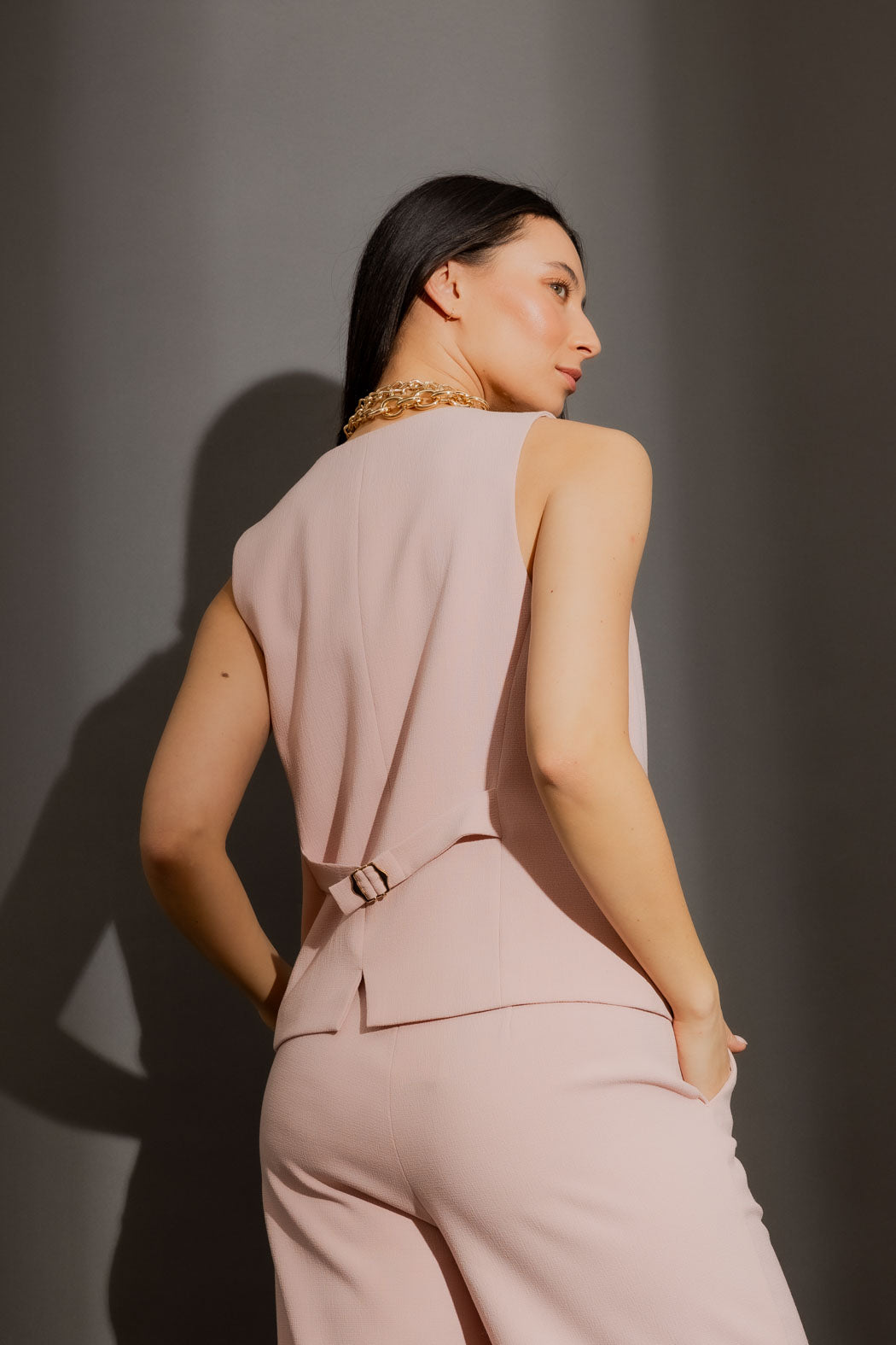 Pink Arch Tailored Vest