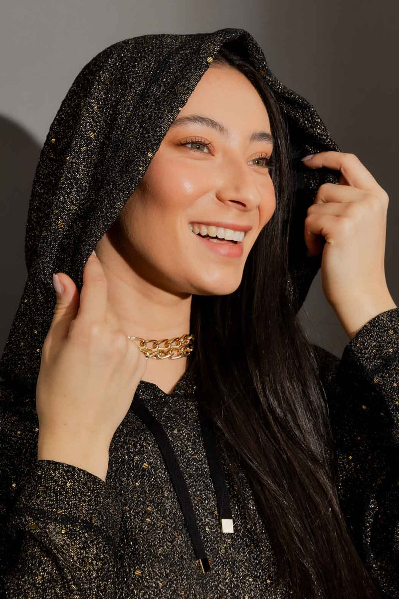 Gold Lurex Hoodie