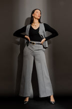 Grey Pintuck Culotte