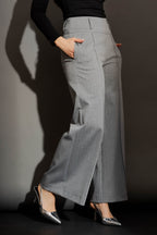 Grey Pintuck Culotte