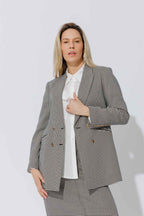 Black/White Lurex Bari Blazer