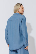 Mid Denim Tencel Vintage Shirt