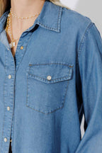 Mid Denim Tencel Vintage Shirt
