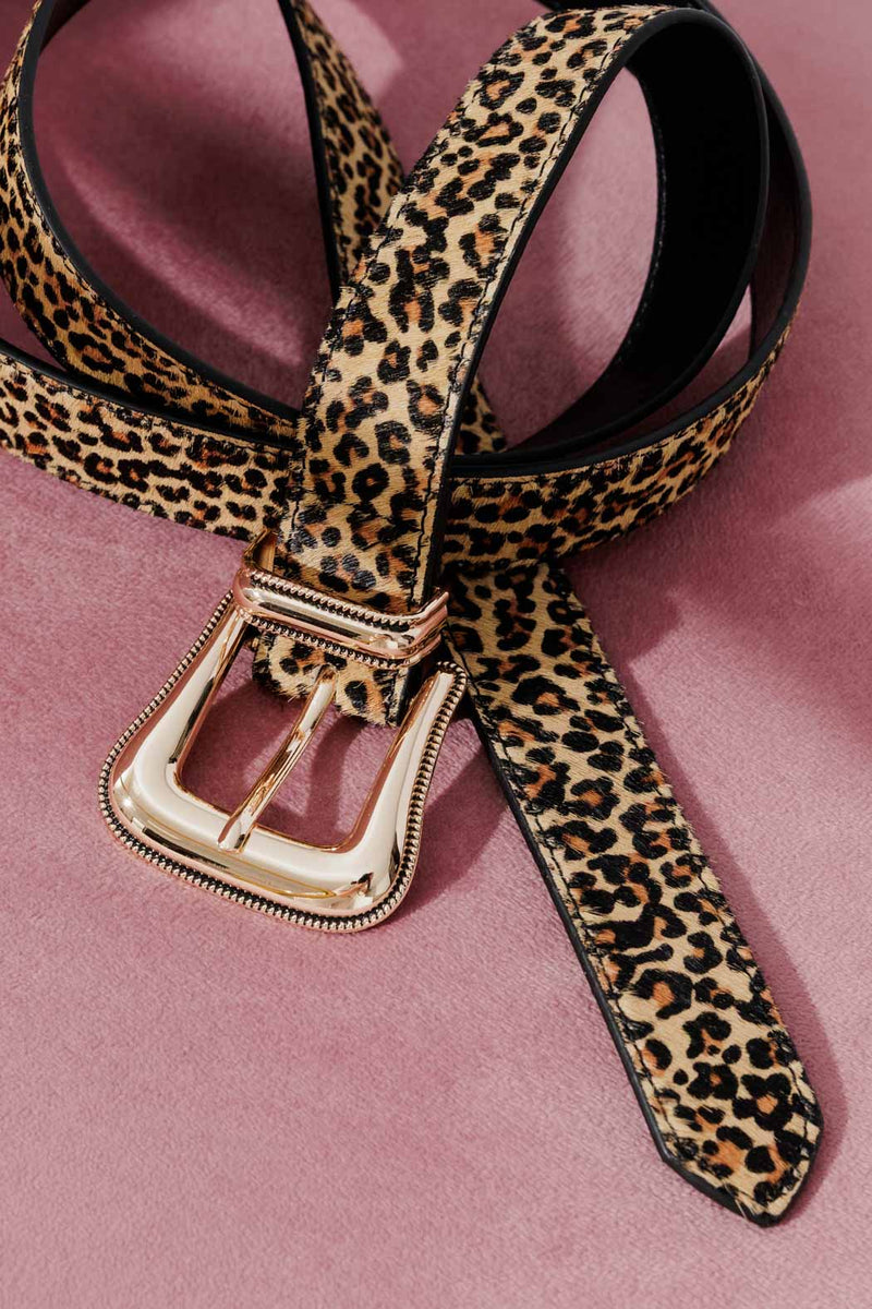 Leopard Cowboy Hide Belt