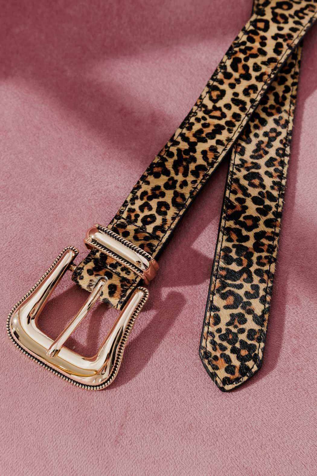 Leopard Cowboy Hide Belt