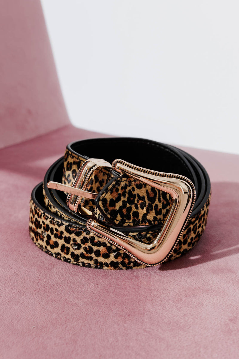 Leopard Cowboy Hide Belt