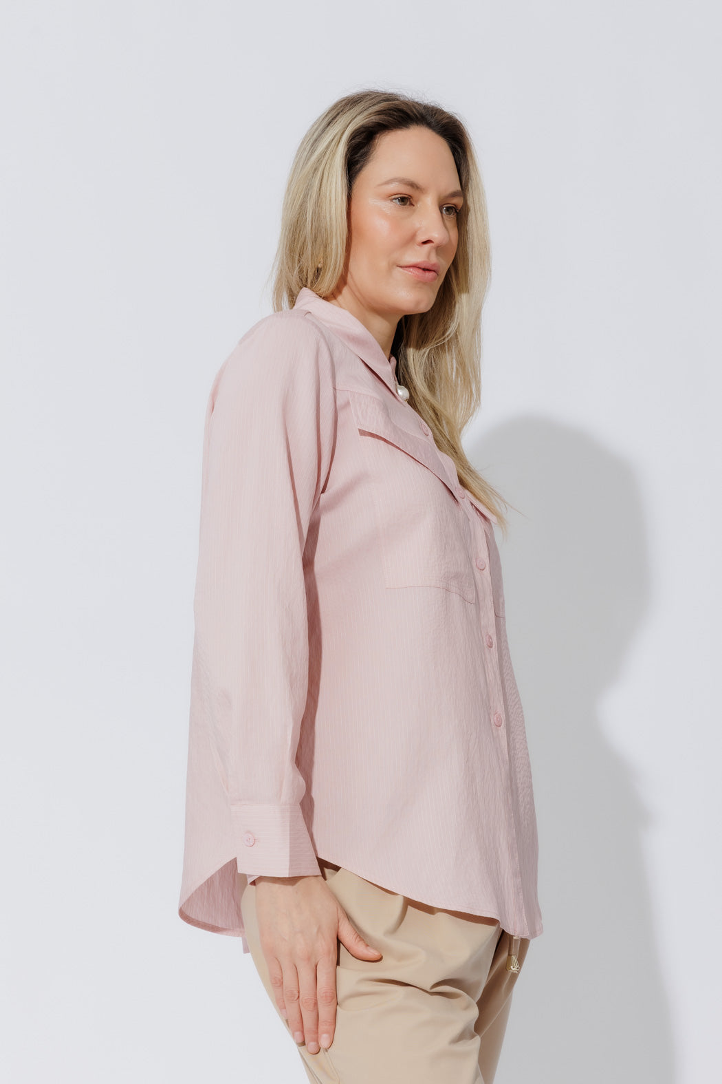Pink Angle Pocket Shirt