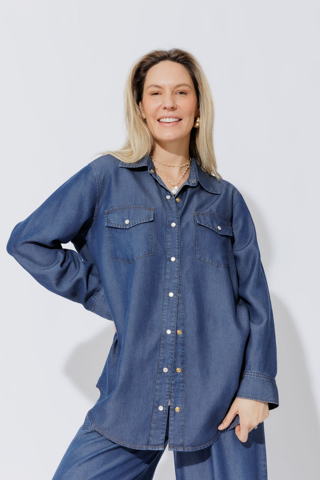 Dark Denim Tencel Vintage Shirt