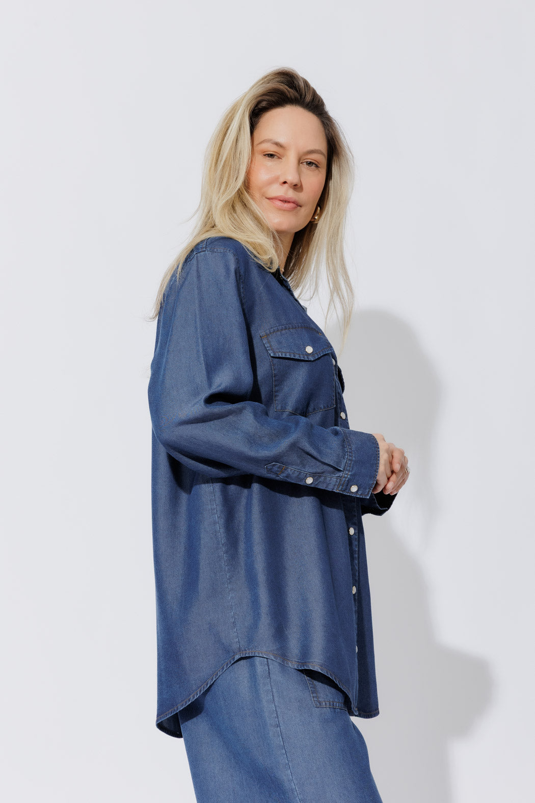Dark Denim Tencel Vintage Shirt
