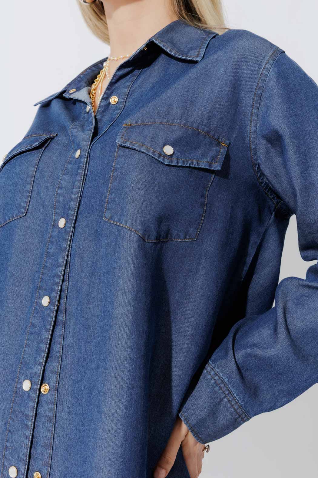 Dark Denim Tencel Vintage Shirt