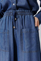 Dark Denim Tencel Cargo Pant