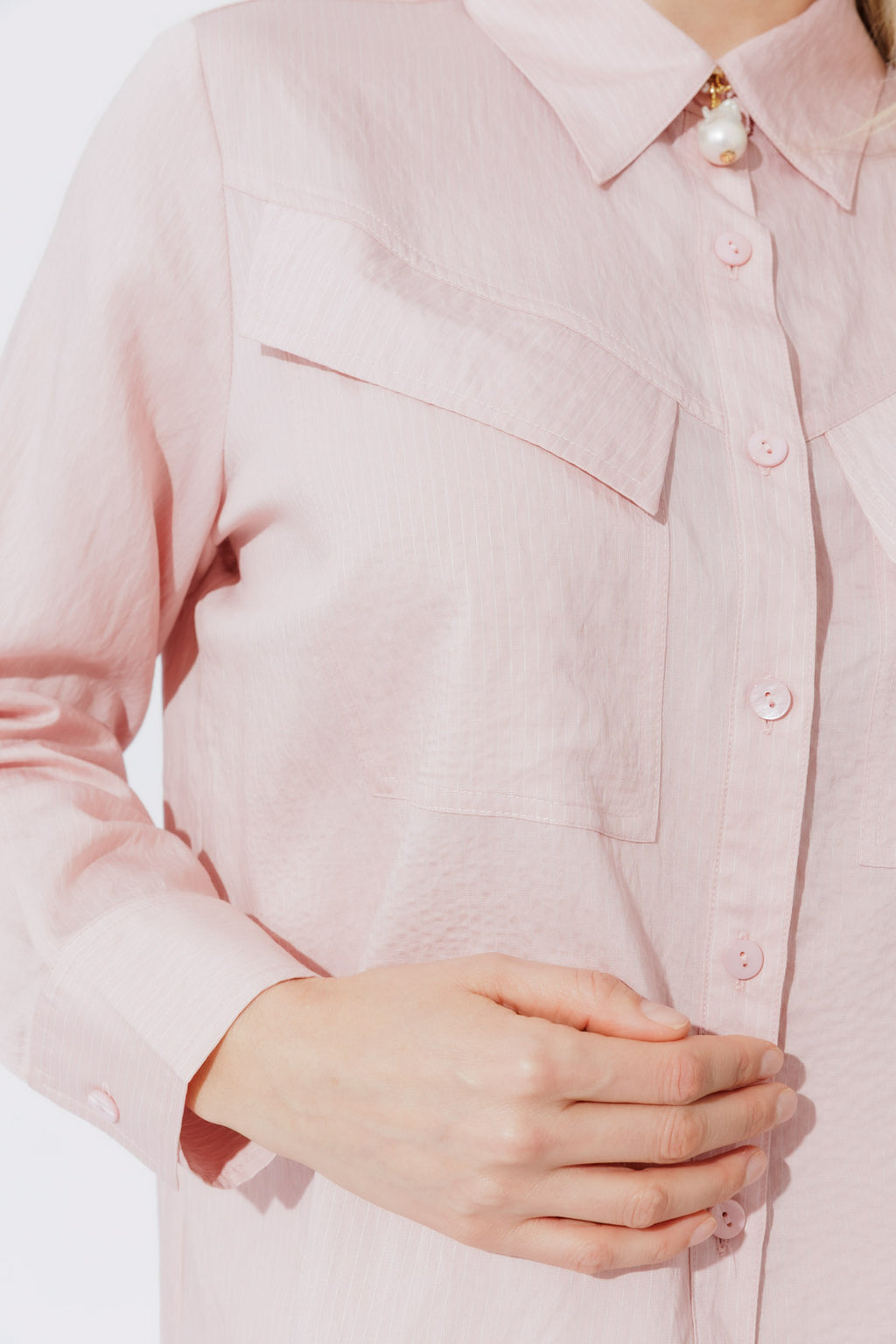Pink Angle Pocket Shirt