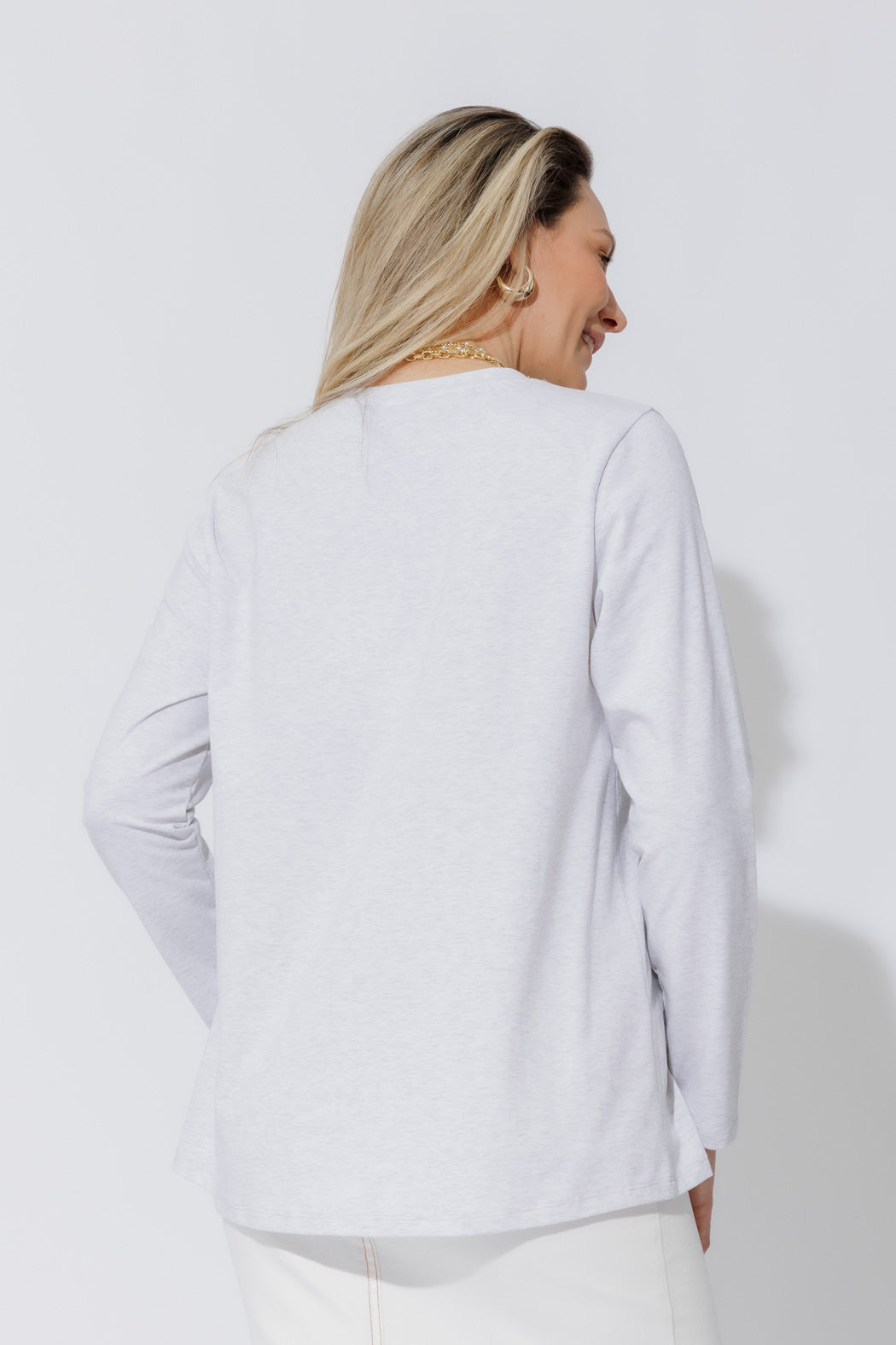 Grey Marle Lines T-Shirt