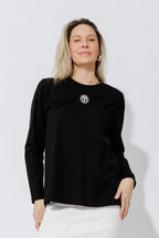 Black Embroidered T-Shirt