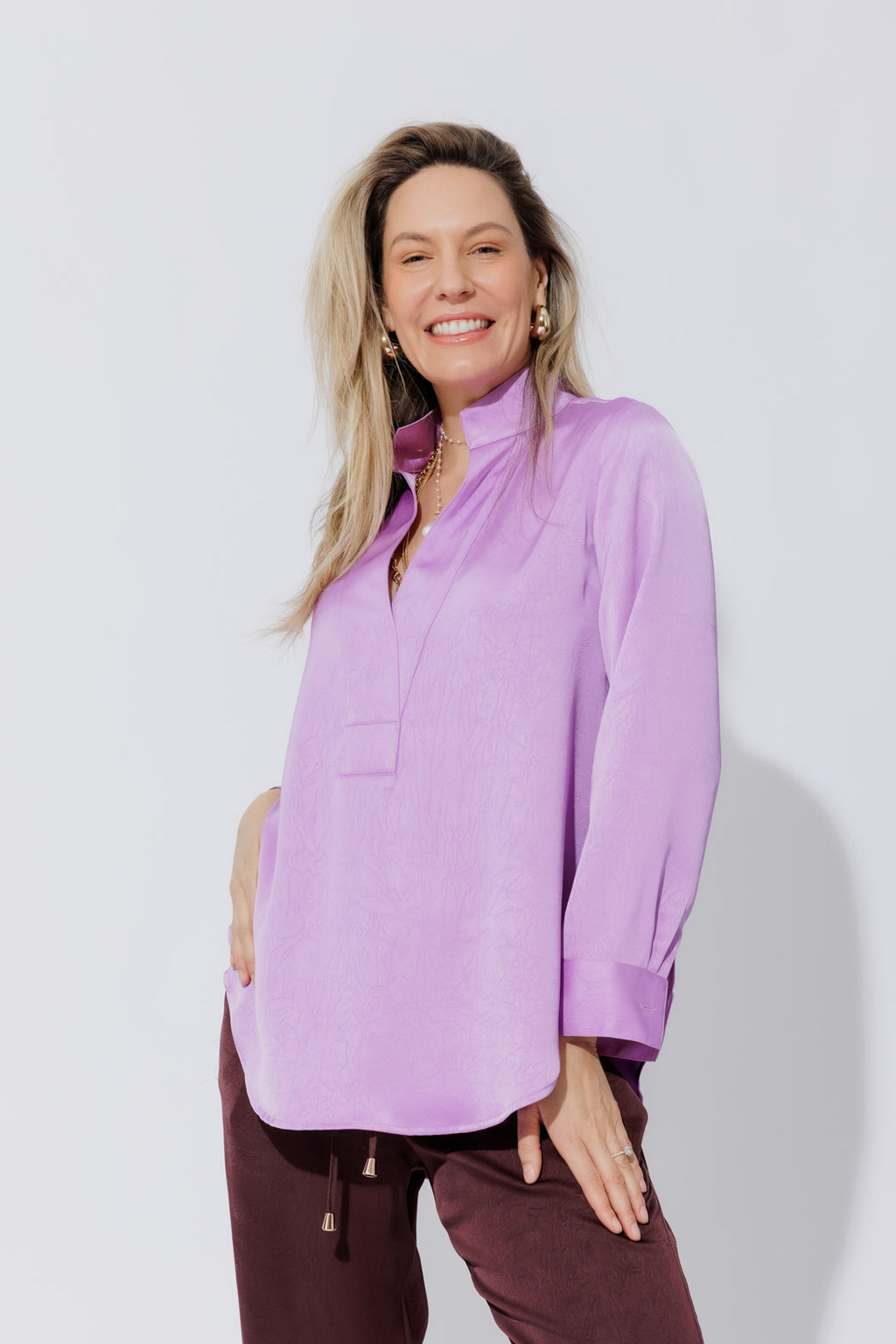 Lilac Milan Blogger Shirt