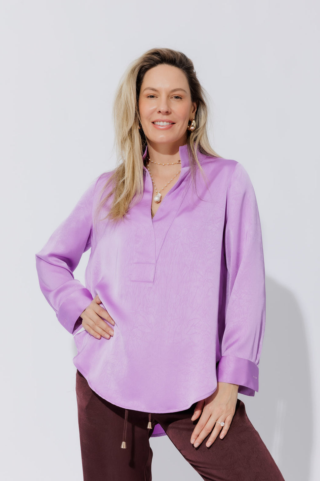 Lilac Milan Blogger Shirt