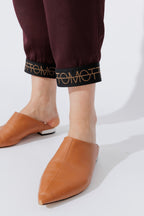 Chocolate Embossed Slouch Pant